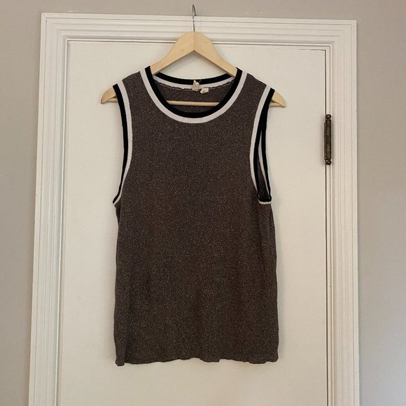 Moth by Anthropologie Valeria Shine Tank Top Metallic Size XL - Picture 3 of 8